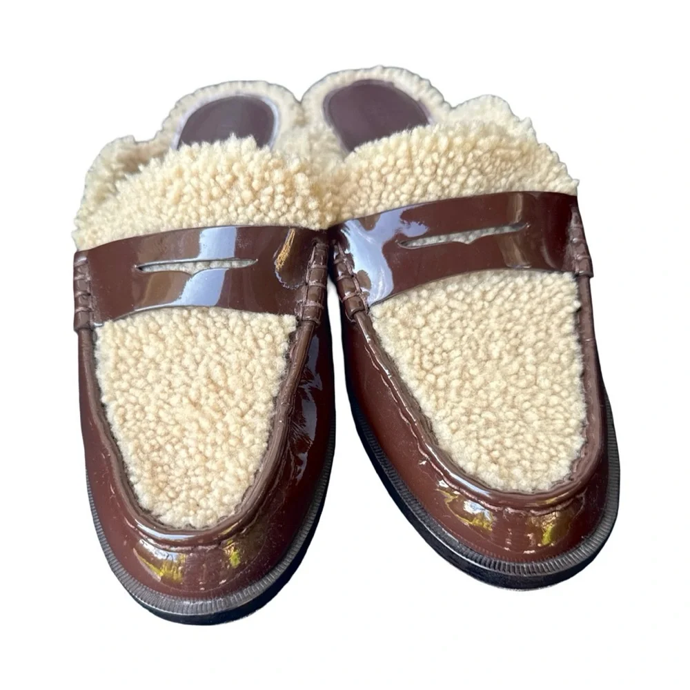 Paige Emmet Loafer Flats in Brown and Cream size 9 - Picture 2 of 6